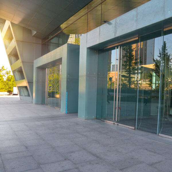 Glass storefront door
